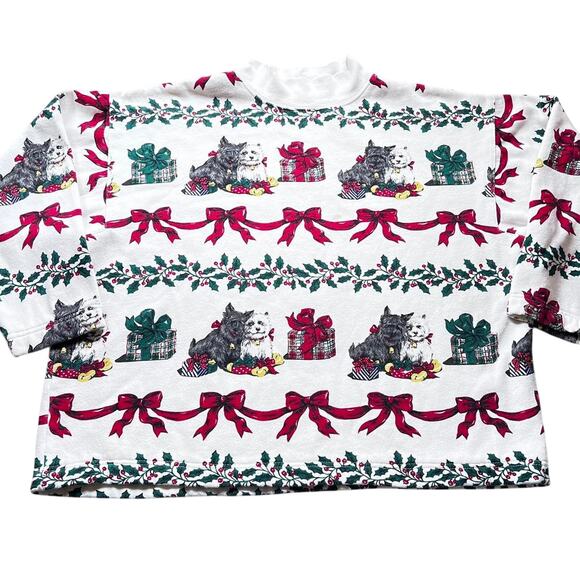 Cambridge dry goods company Vintage Christmas Dog vintage sweatshirt size large - Picture 1 of 8